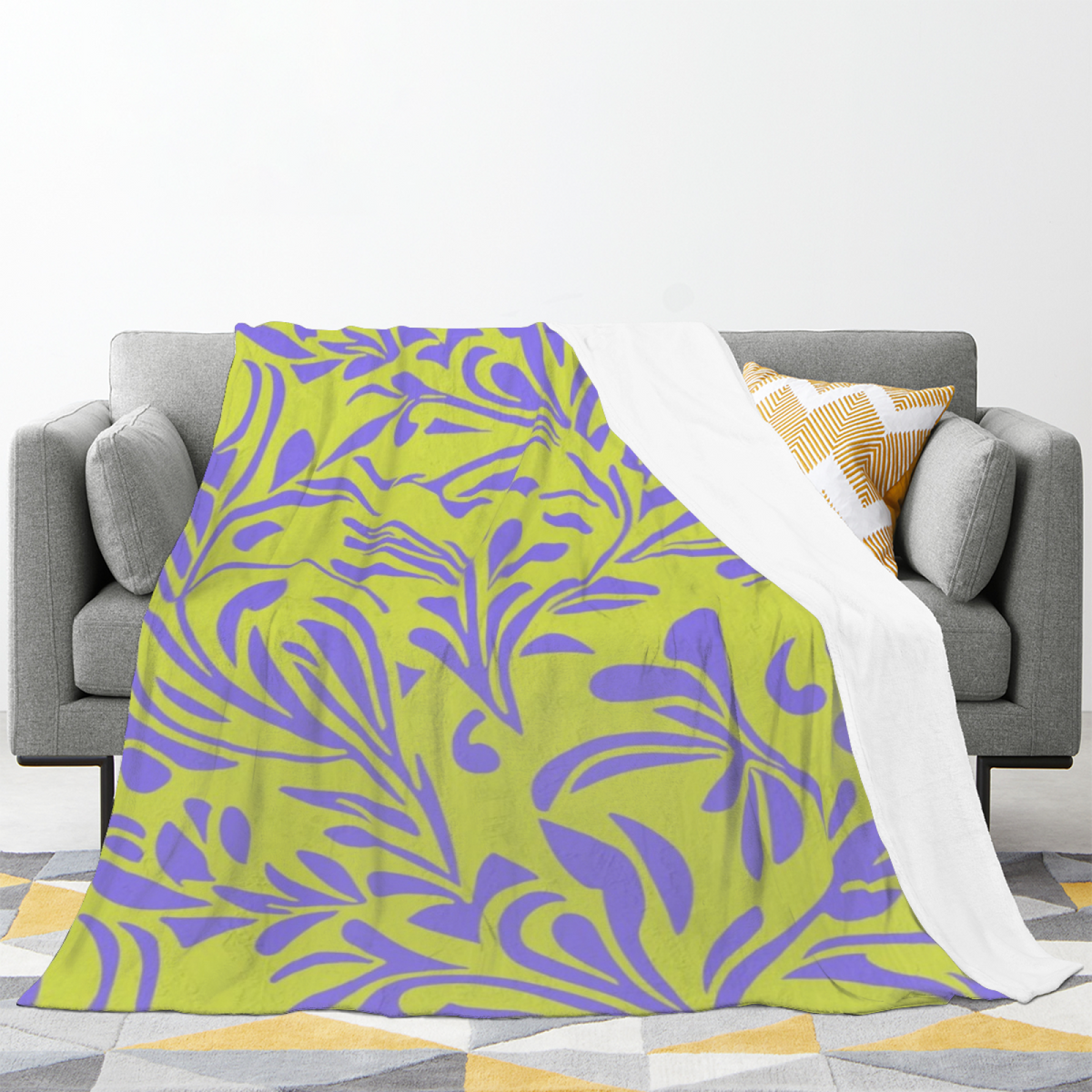 Soft Minimalist Plush Flannel Throw ¨C Twilight Meadow Collection