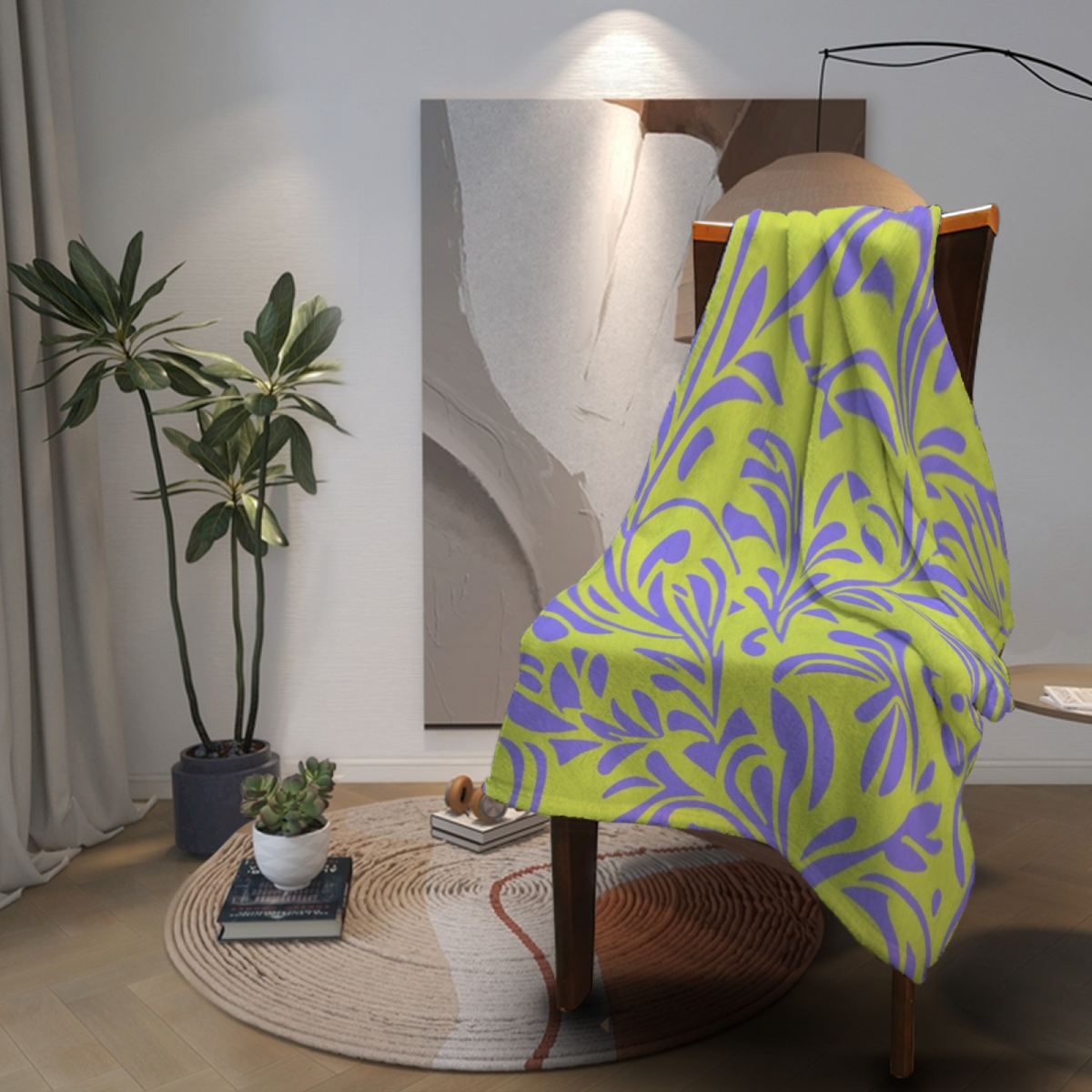 Soft Minimalist Plush Flannel Throw ¨C Twilight Meadow Collection