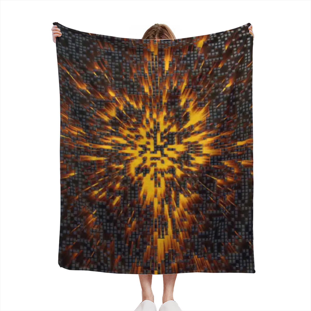 Pastel Multicolor Whimsical Decor Plush Flannel Throw ¨C Starlit Breeze Edition