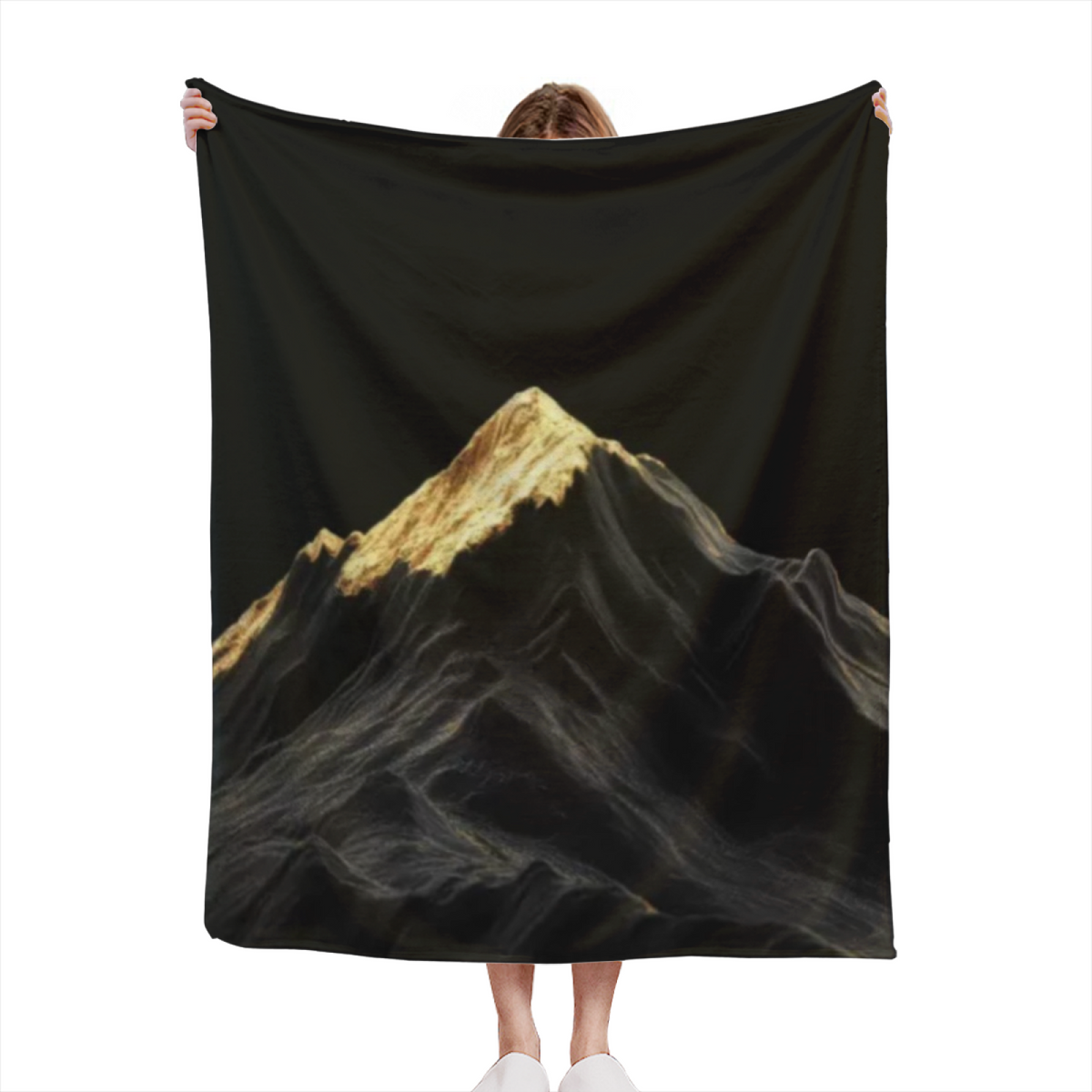 Earthy Neutral Dewdrop Tapestry Lightweight Flannel Throw ¨C Contemporary Pattern