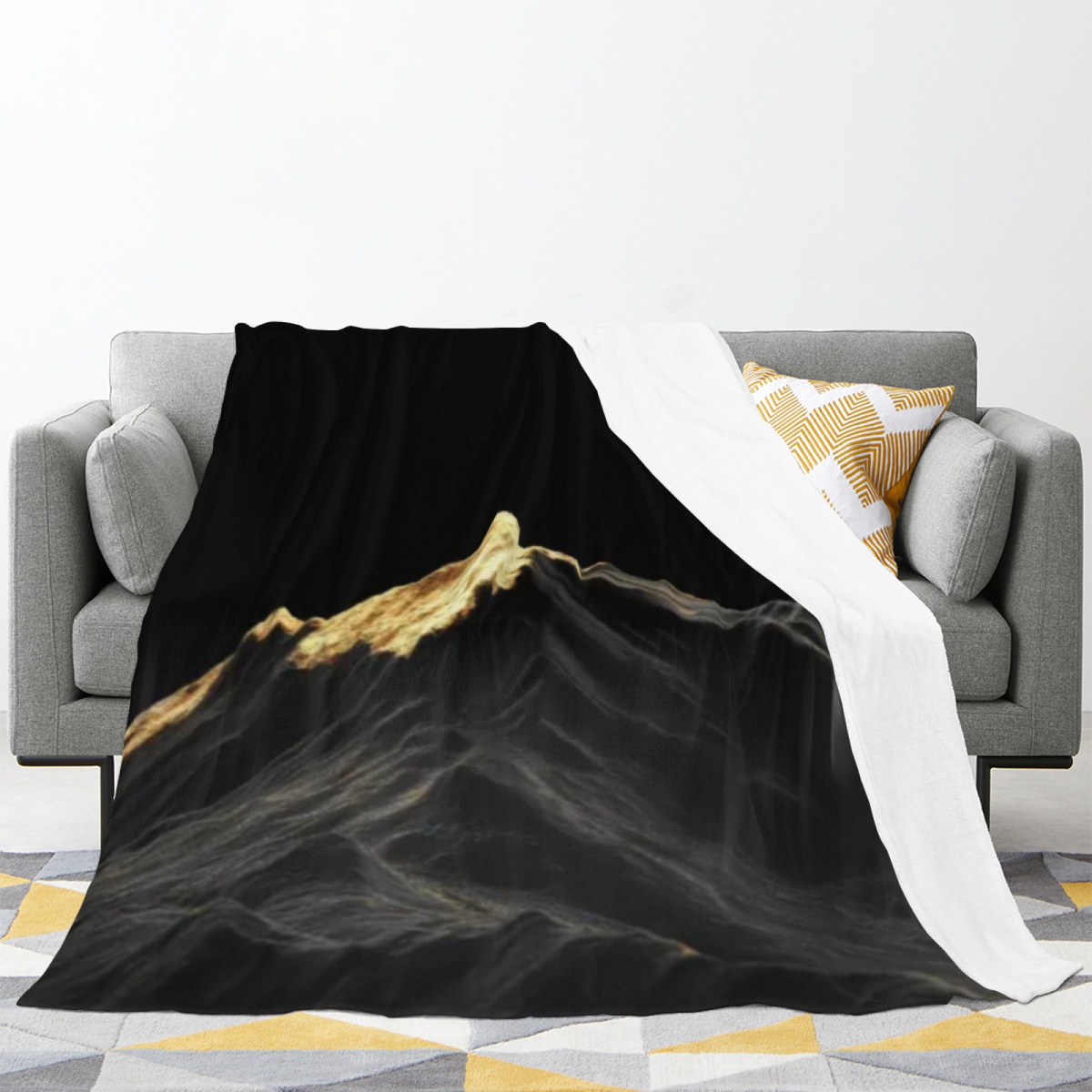 Earthy Neutral Dewdrop Tapestry Lightweight Flannel Throw ¨C Contemporary Pattern