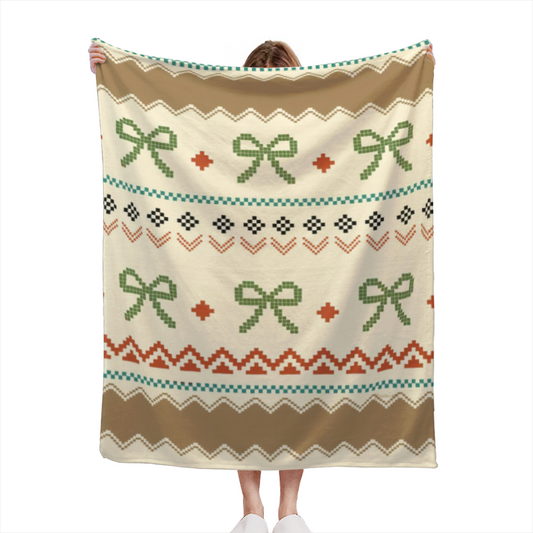 Alpine Arbor Pastel Multicolor Modern Art Flannel Throw Blanket