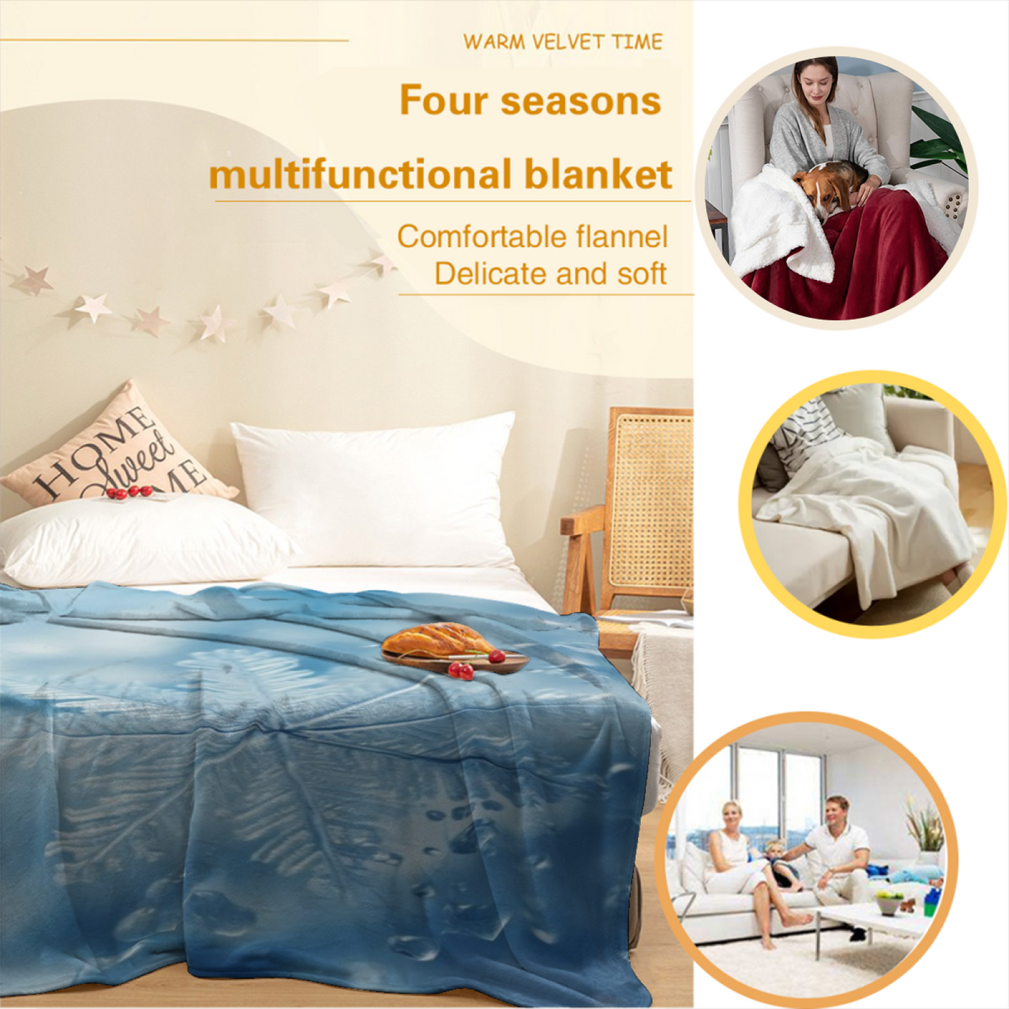 Modern Artistic Pattern Throw Blanket ¨C Cozy Decorative Home Blanket