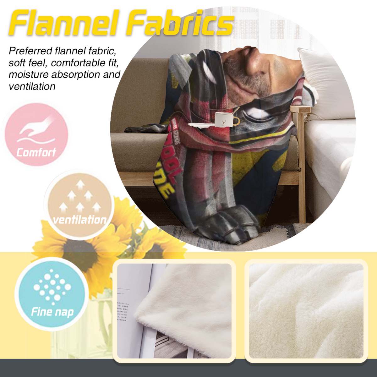 Rustic Sprout Lightweight Flannel Throw in Dusty Lilac
