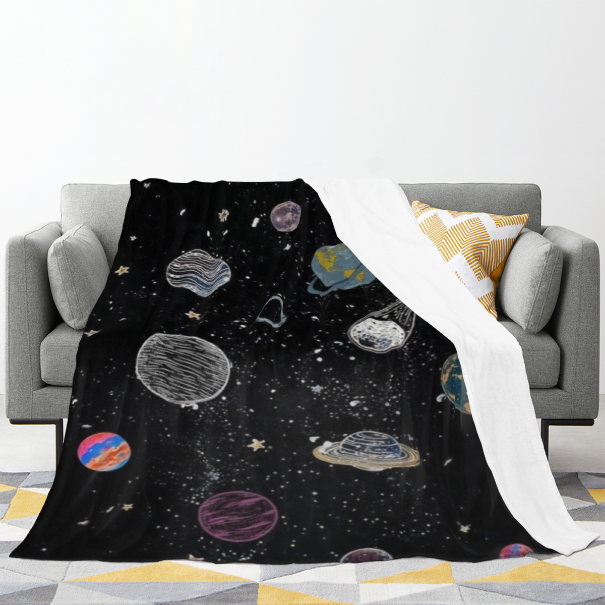 Sunwashed Daydream Home Accent Lightweight Flannel Throw ¨C Soft Neutral