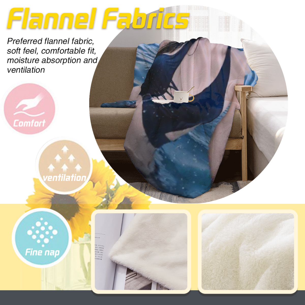 Oceanic Harbor Expressive Print Flannel Sofa Throw in Dusty Lilac