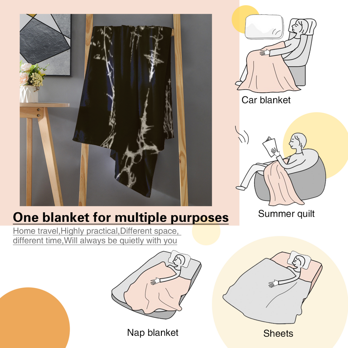Hazy Valley Inspired Cozy Flannel Bed Blanket ¨C Earthy Neutral Palette