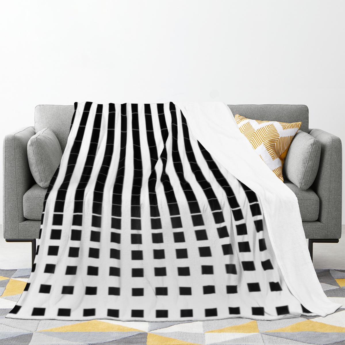 Meadow Petal Soft Neutral Art Lightweight Flannel Throw