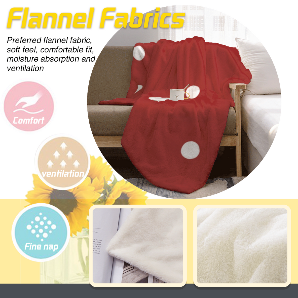 Celestial & Solstice Playful Graphic All-Season Flannel Blanket