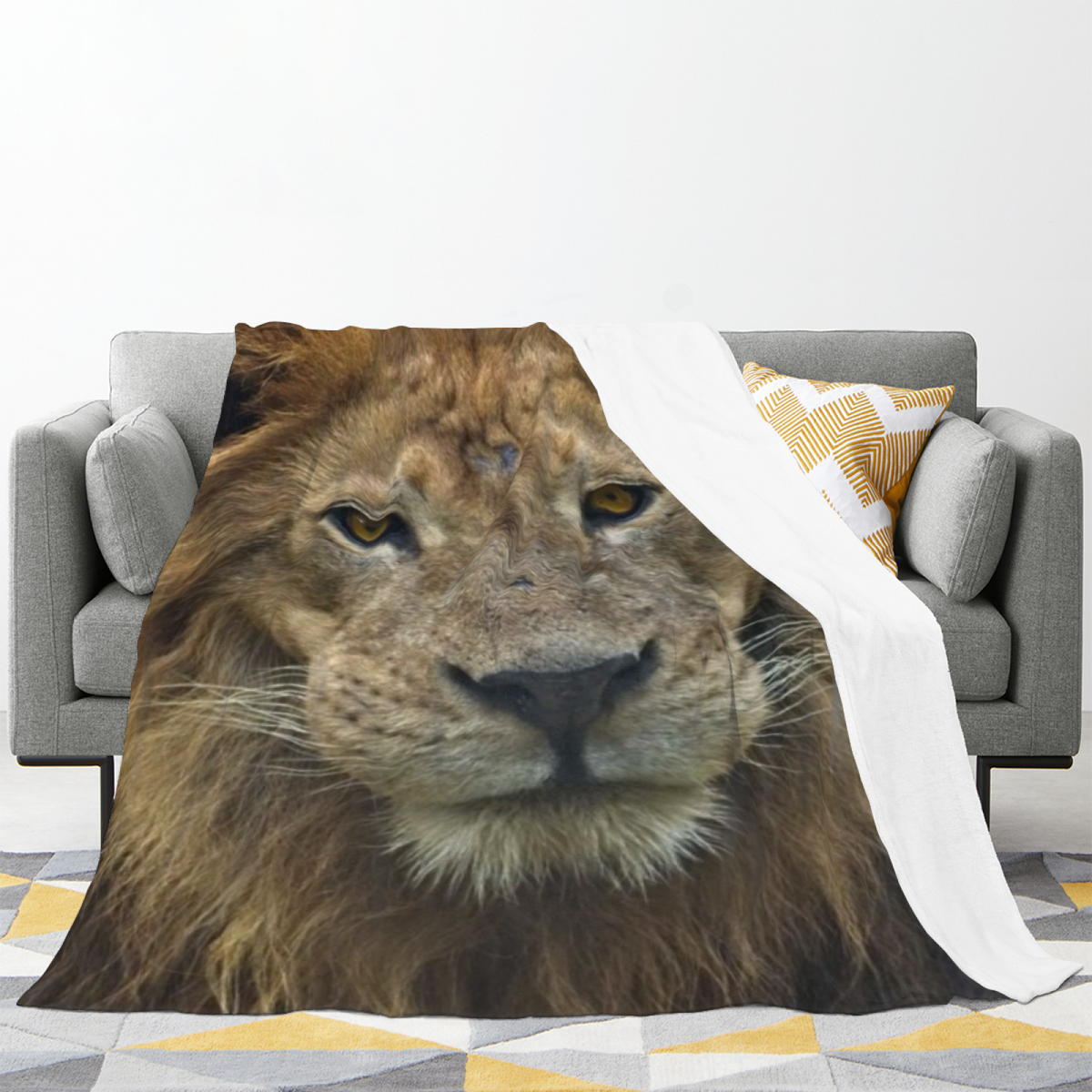 Ember Glow Soft Neutral Art Flannel Throw Blanket
