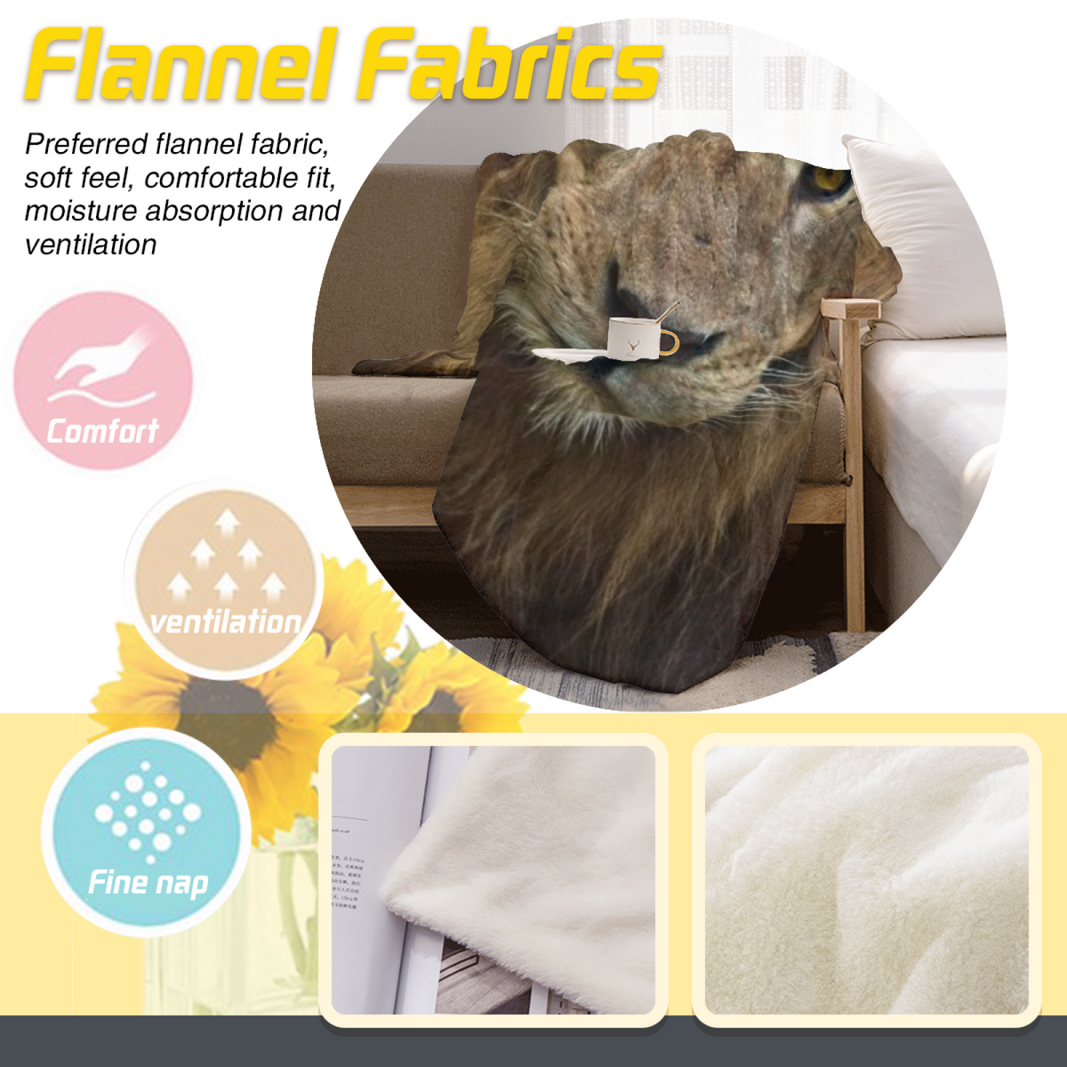 Ember Glow Soft Neutral Art Flannel Throw Blanket