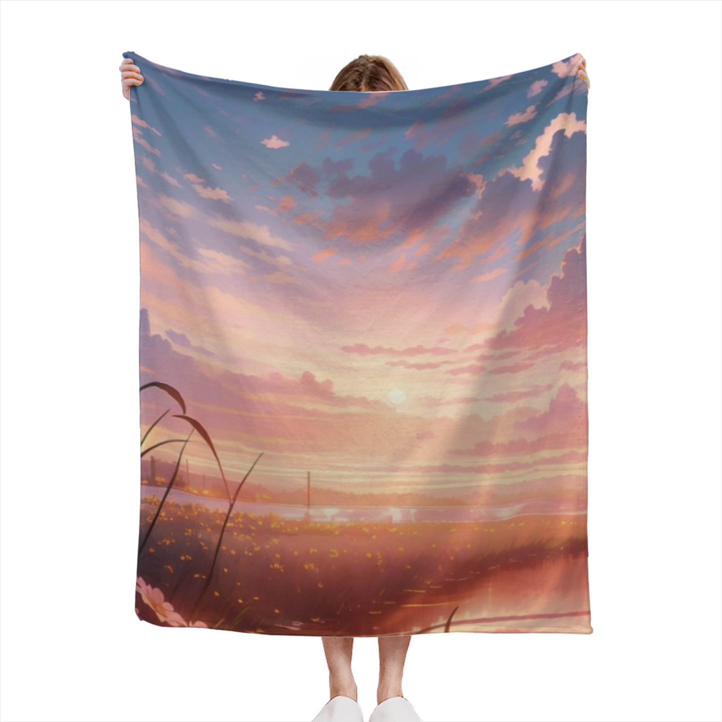 Colorful Artistic Graphic Throw Blanket ¨C Contemporary Decorative Cozy Blanket