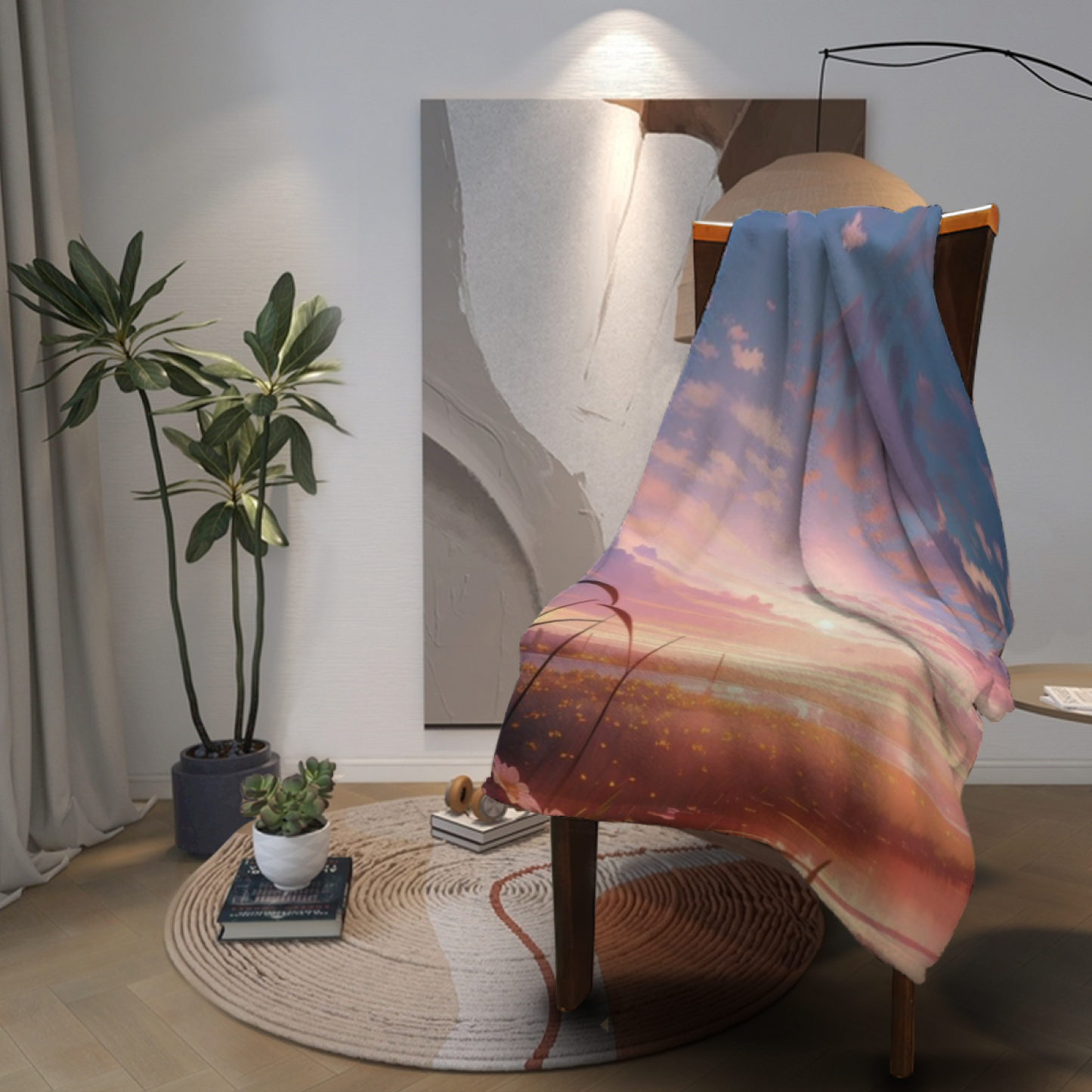 Colorful Artistic Graphic Throw Blanket ¨C Contemporary Decorative Cozy Blanket