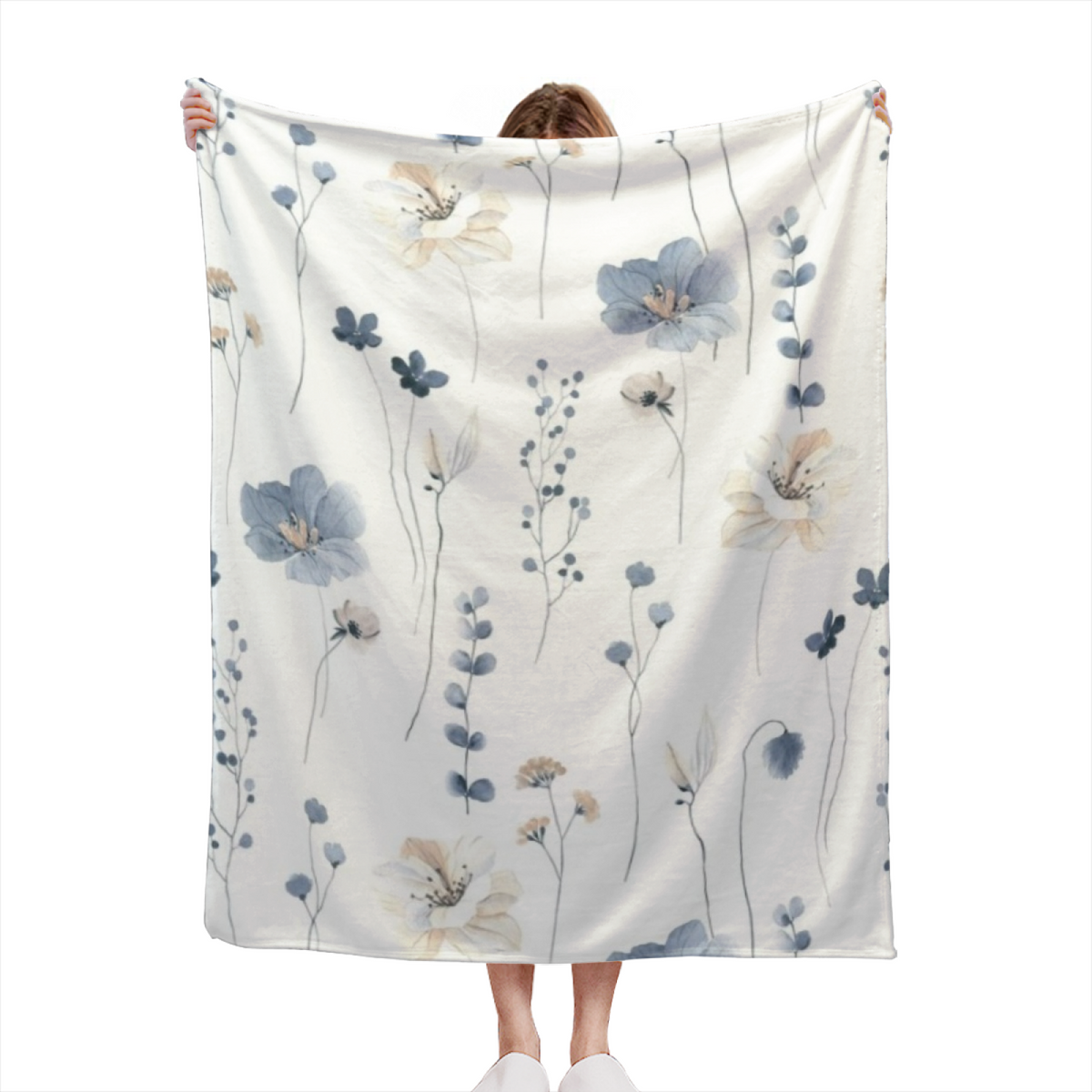 Pastel Multicolor Whimsical Decor Plush Flannel Throw ¨C Desert Orchard Edition