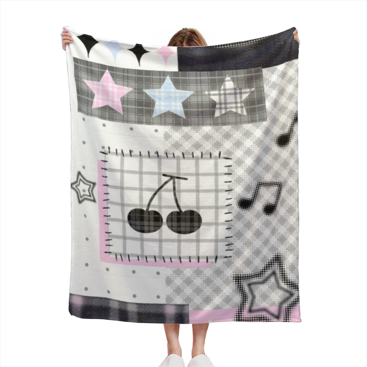 Festival & Tapestry Playful Graphic All-Season Flannel Blanket
