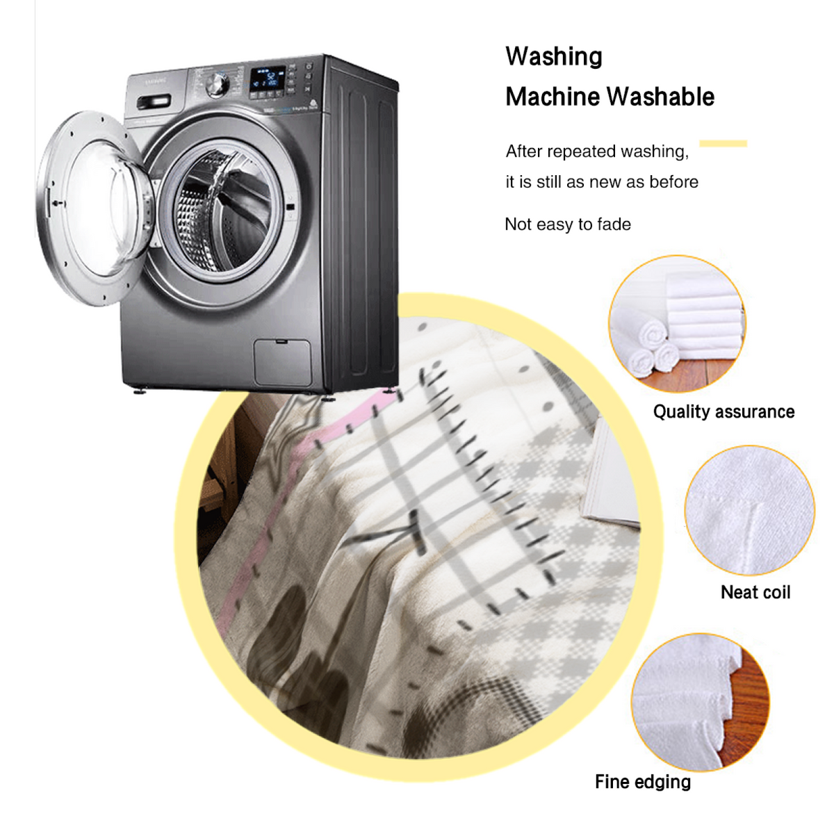 Festival & Tapestry Playful Graphic All-Season Flannel Blanket