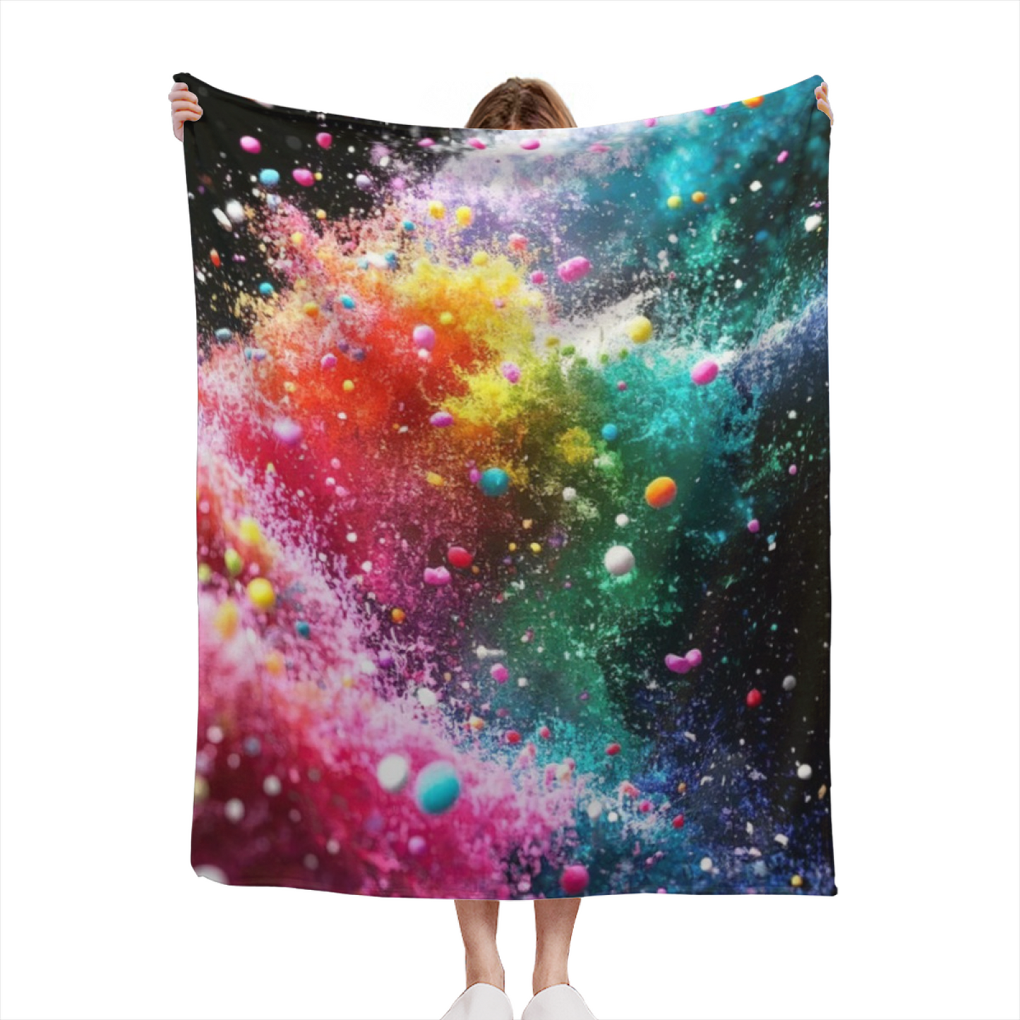 Colorful Artistic Graphic Throw Blanket ¨C Modern Decorative Home Blanket
