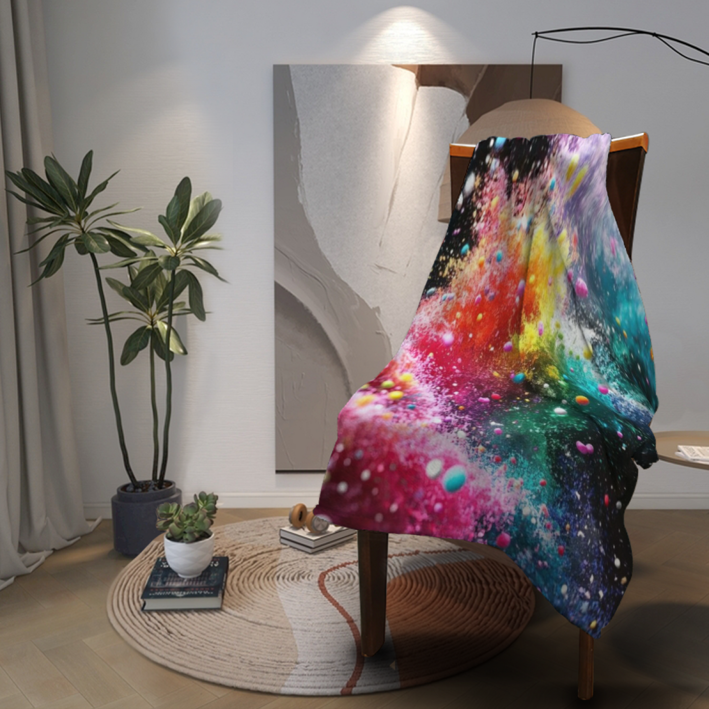 Colorful Artistic Graphic Throw Blanket ¨C Modern Decorative Home Blanket