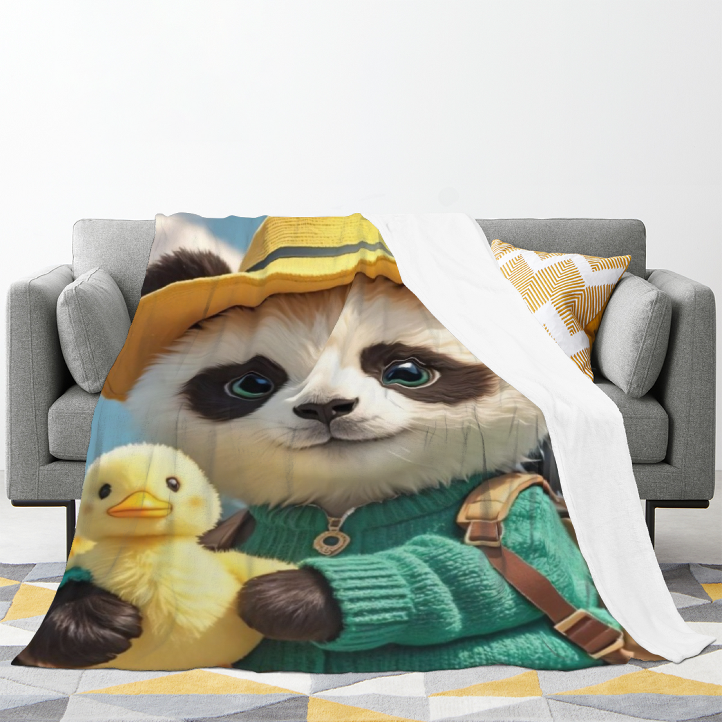 Modern Colorful Decorative Throw Blanket ¨C Abstract Printed Cozy Blanket