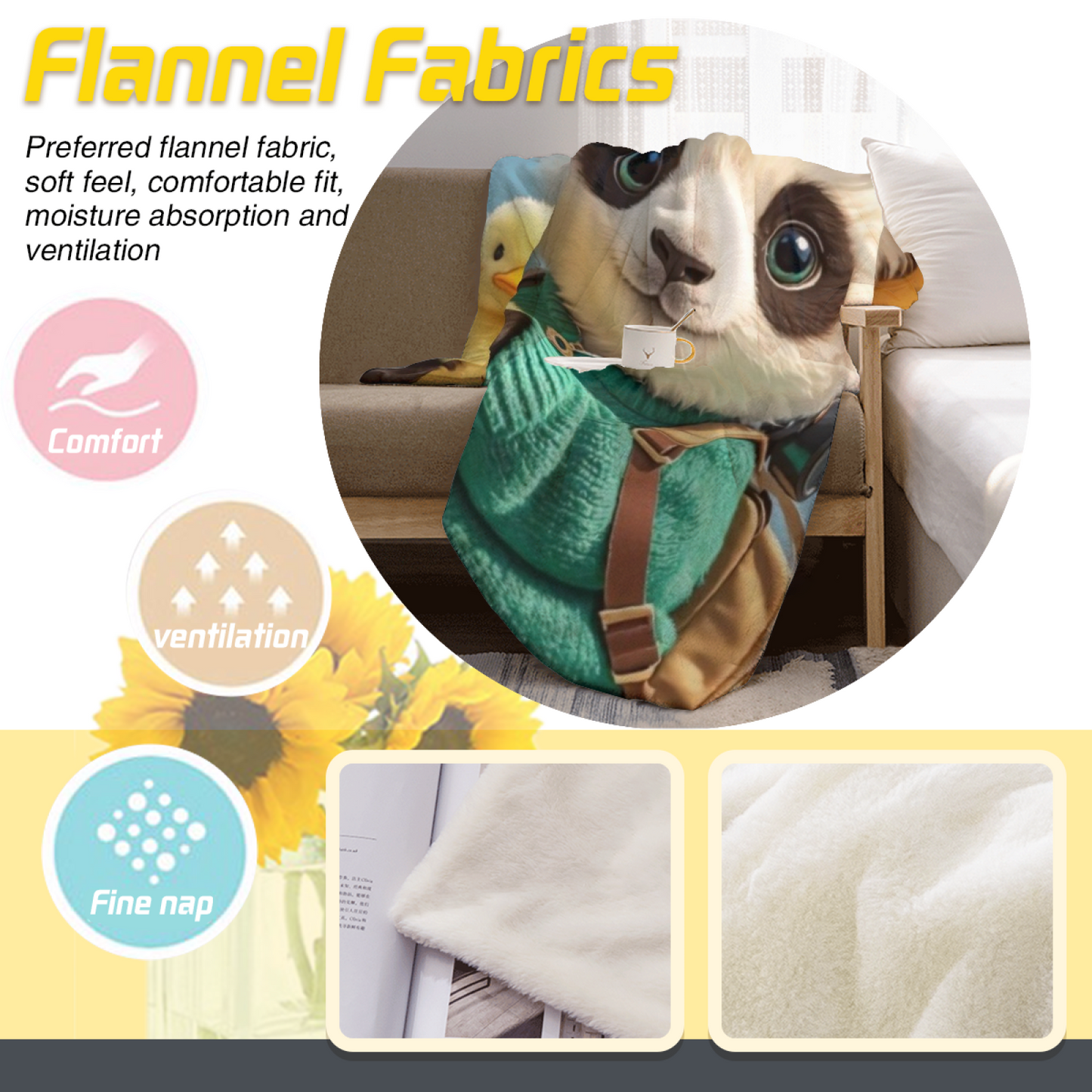 Modern Colorful Decorative Throw Blanket ¨C Abstract Printed Cozy Blanket