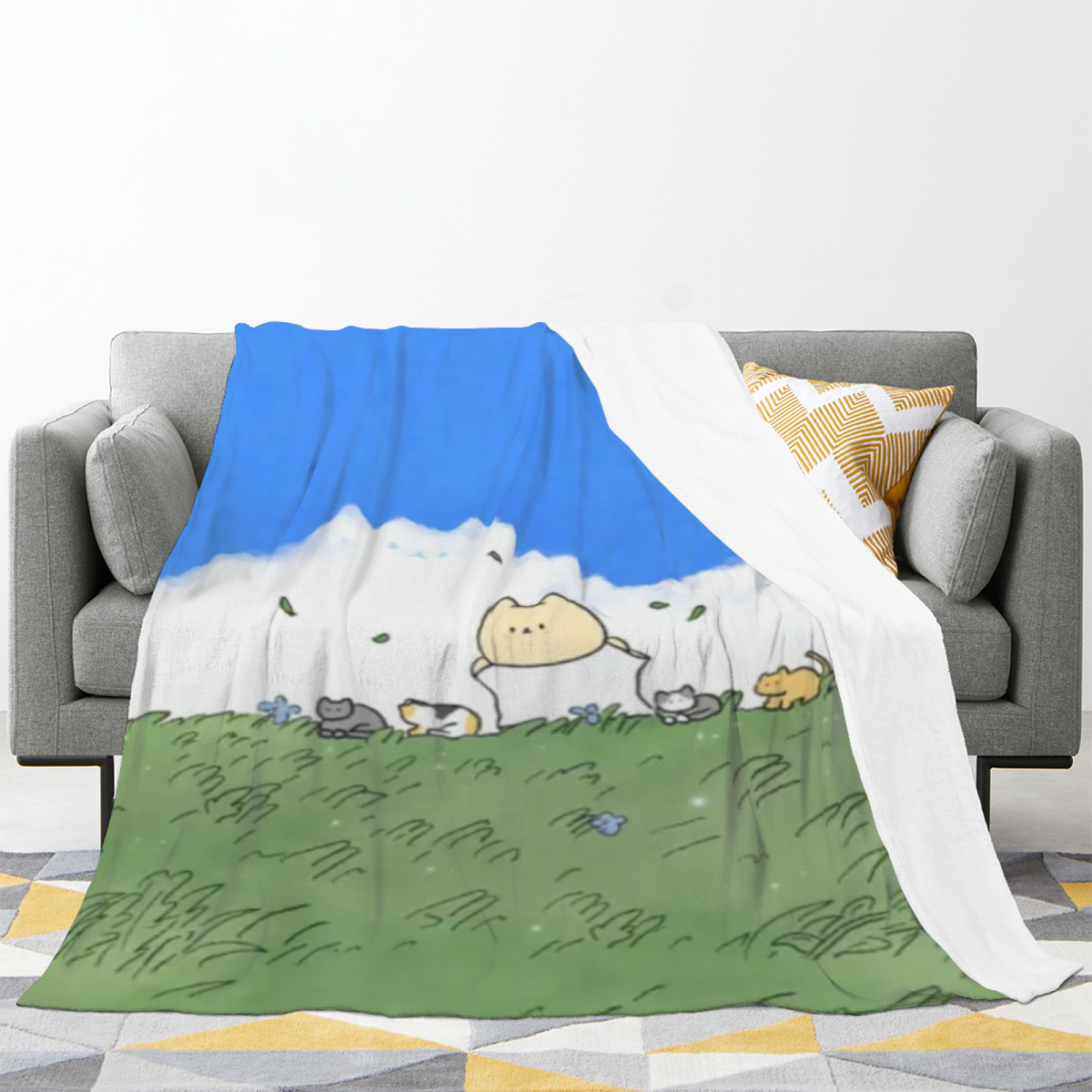 Orchard & Galaxy Playful Graphic All-Season Flannel Blanket