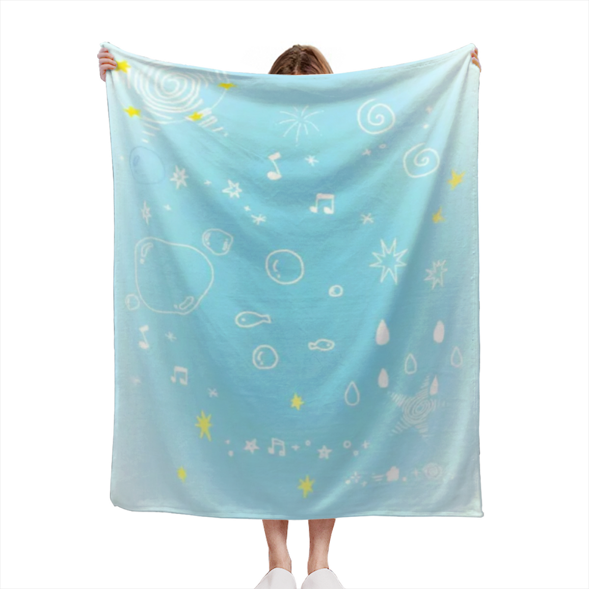 Twilight Lantern Soft Flannel Blanket in Dusty Lilac