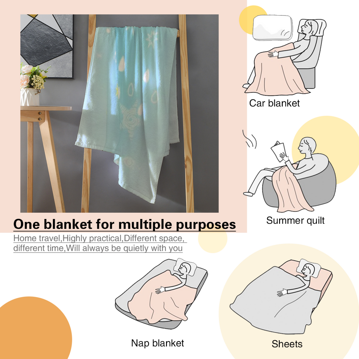 Twilight Lantern Soft Flannel Blanket in Dusty Lilac
