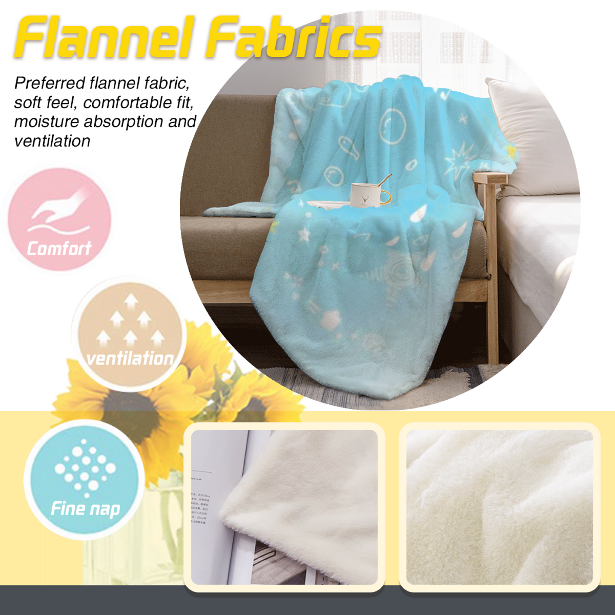 Twilight Lantern Soft Flannel Blanket in Dusty Lilac