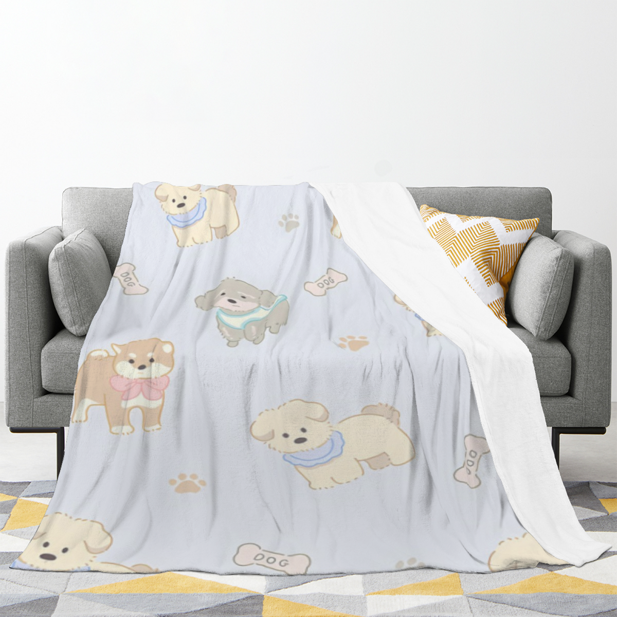 Sunwashed Whisper Lightweight Flannel Throw in Creamy Ivory