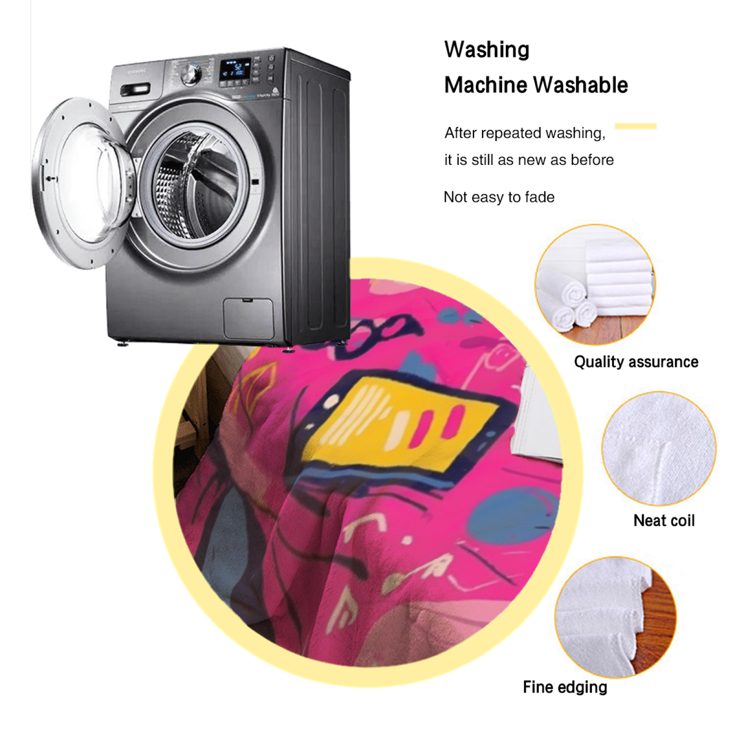 Modern Graphic Throw Blanket ¨C Artistic Colorful Decorative Cozy Blanket
