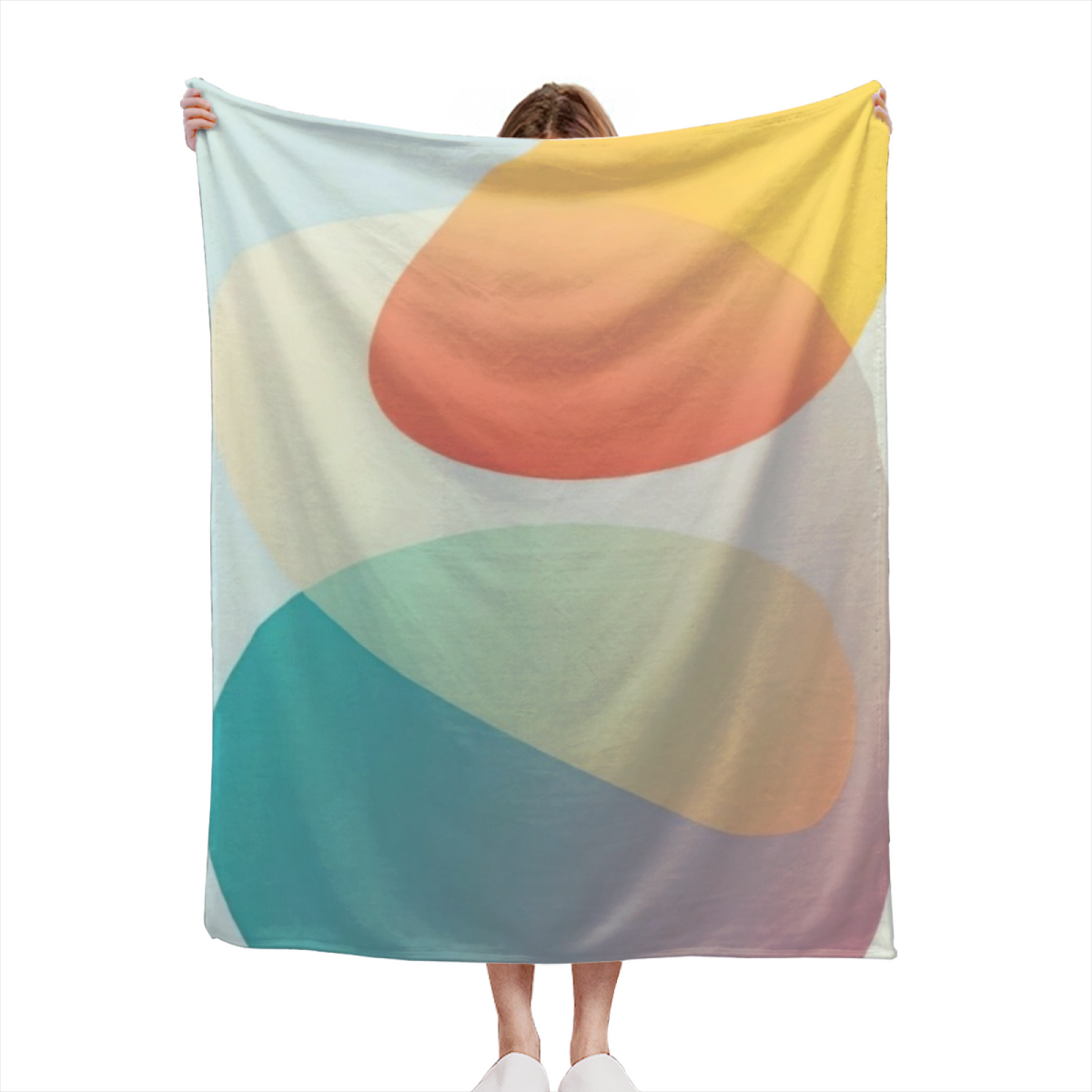 Soft Neutral Orchid Echo All-Season Flannel Blanket