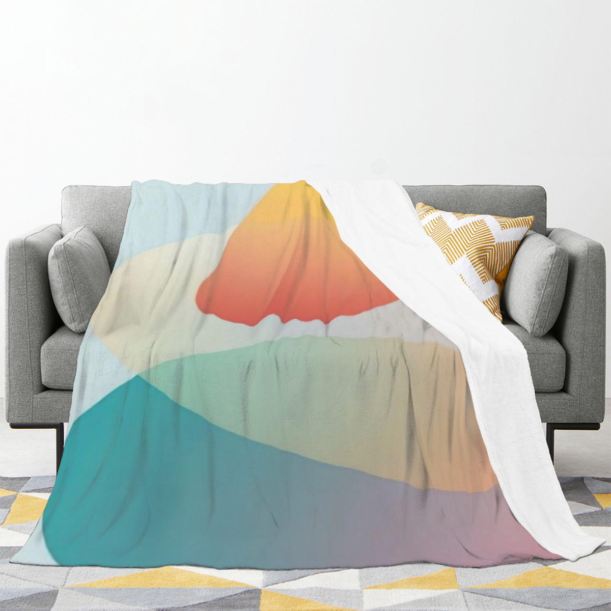 Soft Neutral Orchid Echo All-Season Flannel Blanket