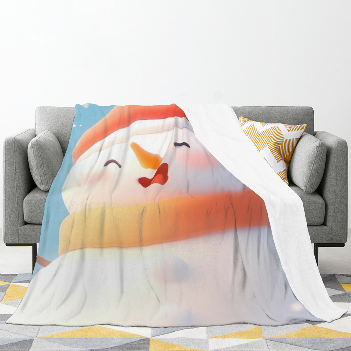 Soft Minimalist Plush Flannel Throw ¨C Cosmic Petal Collection