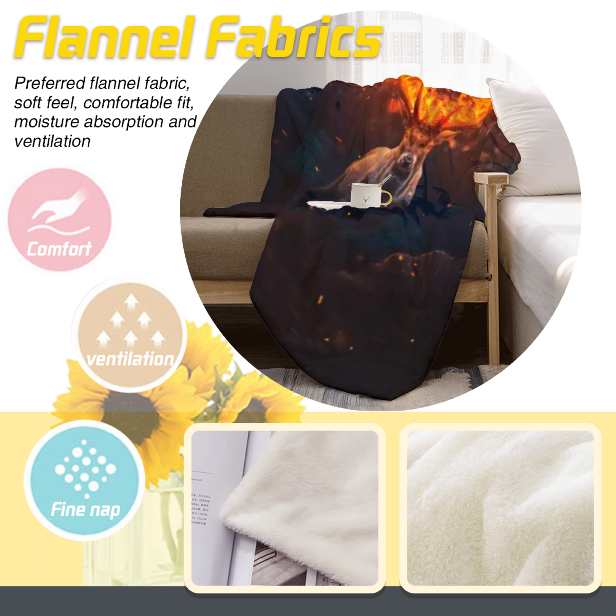 Evergreen Sprout Home Accent Lightweight Flannel Throw ¨C Warm Coral