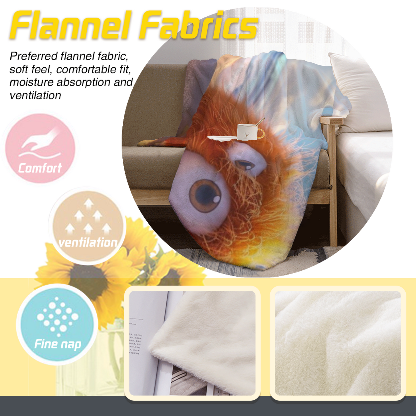 Stylish Abstract Throw Blanket ¨C Contemporary Printed Cozy Home Blanket