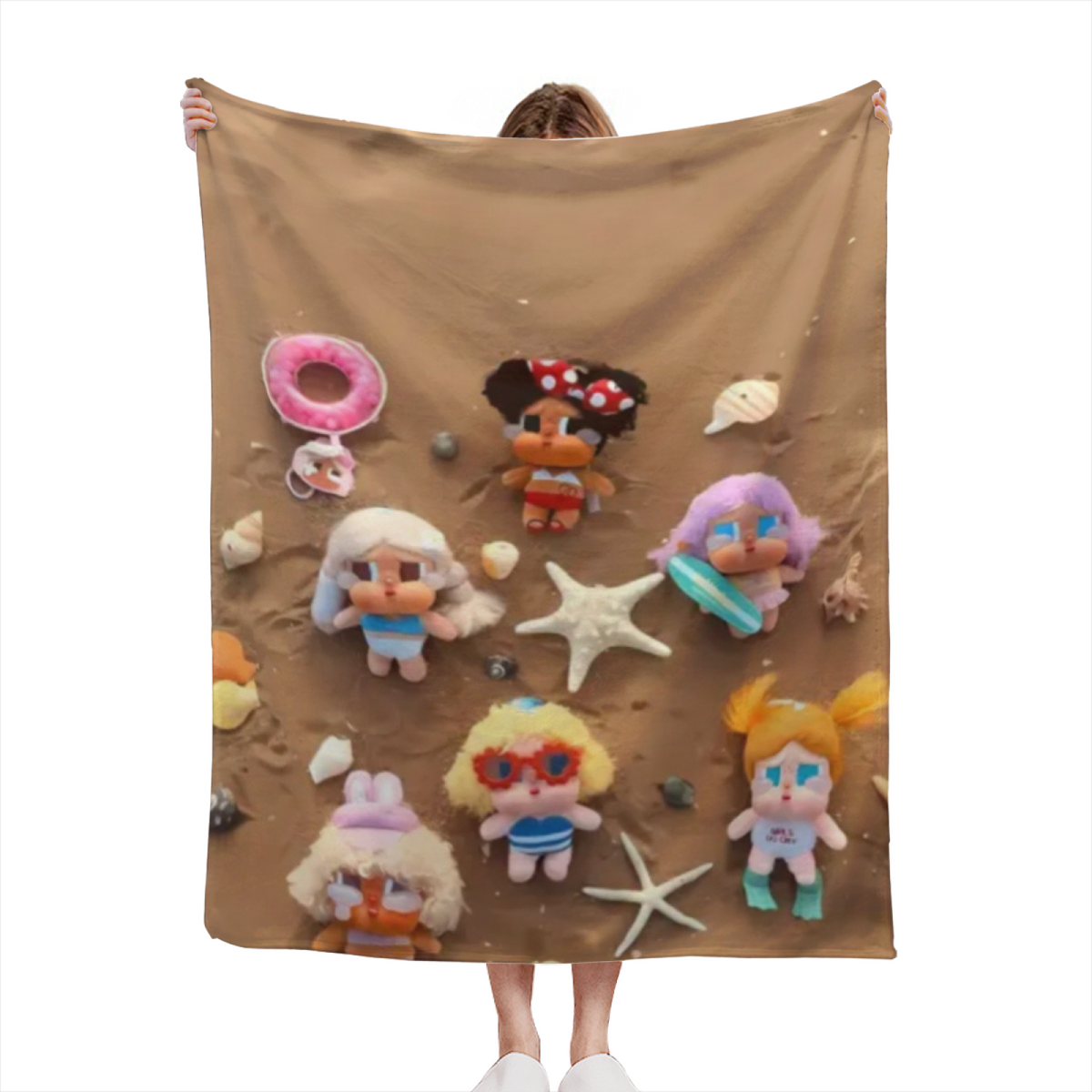 Pastel Multicolor Whimsical Decor All-Season Flannel Blanket ¨C Tangerine Whisper Edition