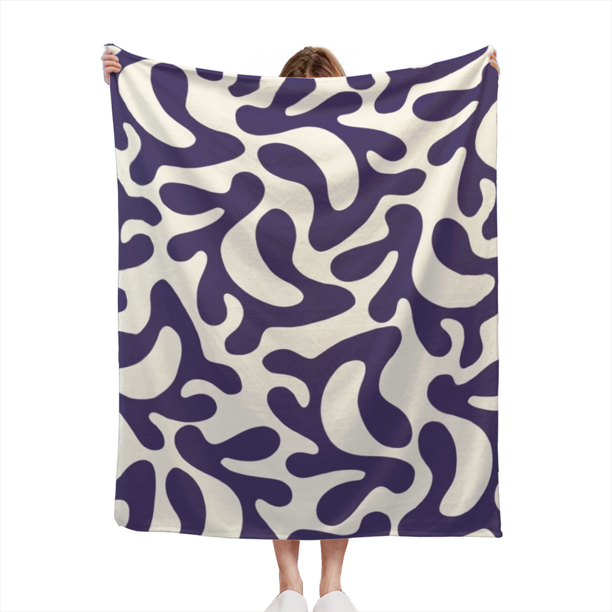 Pastel Multicolor Whimsical Decor Plush Flannel Throw ¨C Seaside Mosaic Edition