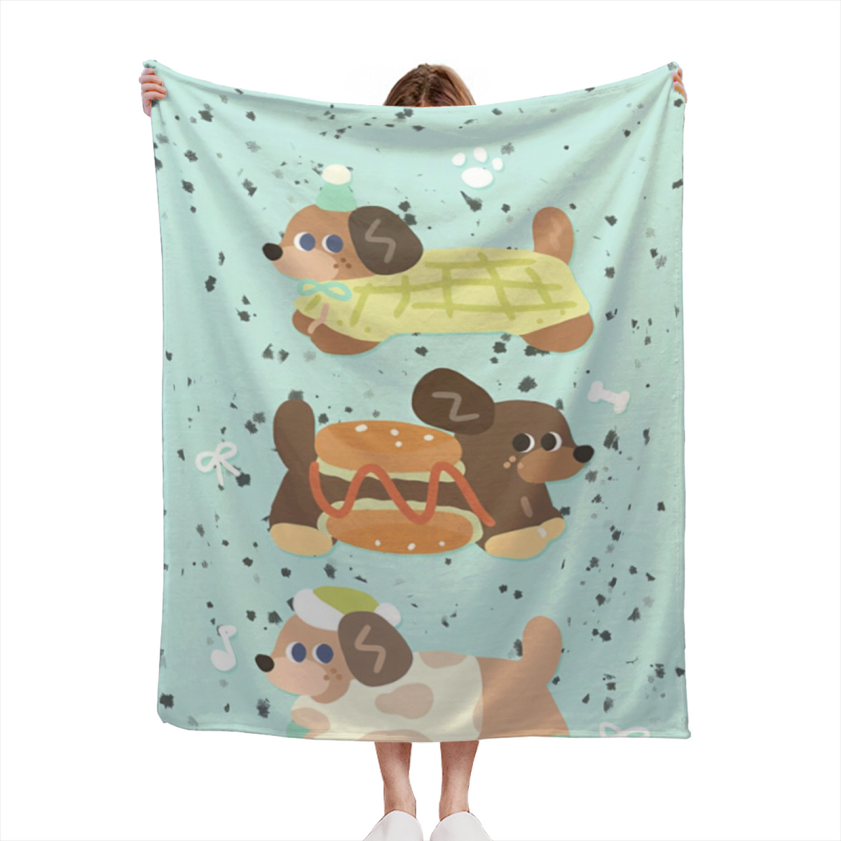 Pastel Multicolor Whimsical Decor All-Season Flannel Blanket ¨C Orchard Treasure Edition