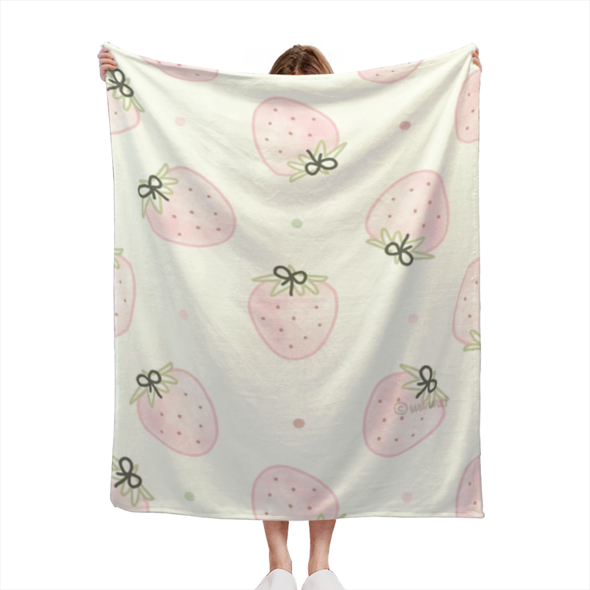 Creamy Ivory Whimsical Decor Plush Flannel Throw ¨C Aurora Meadow Edition