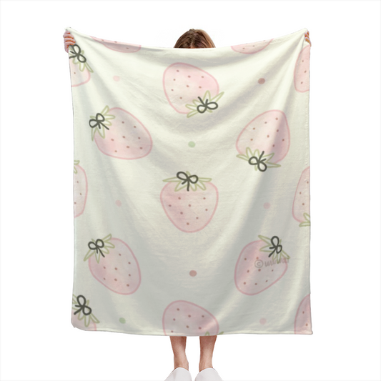 Creamy Ivory Whimsical Decor Plush Flannel Throw ¨C Aurora Meadow Edition