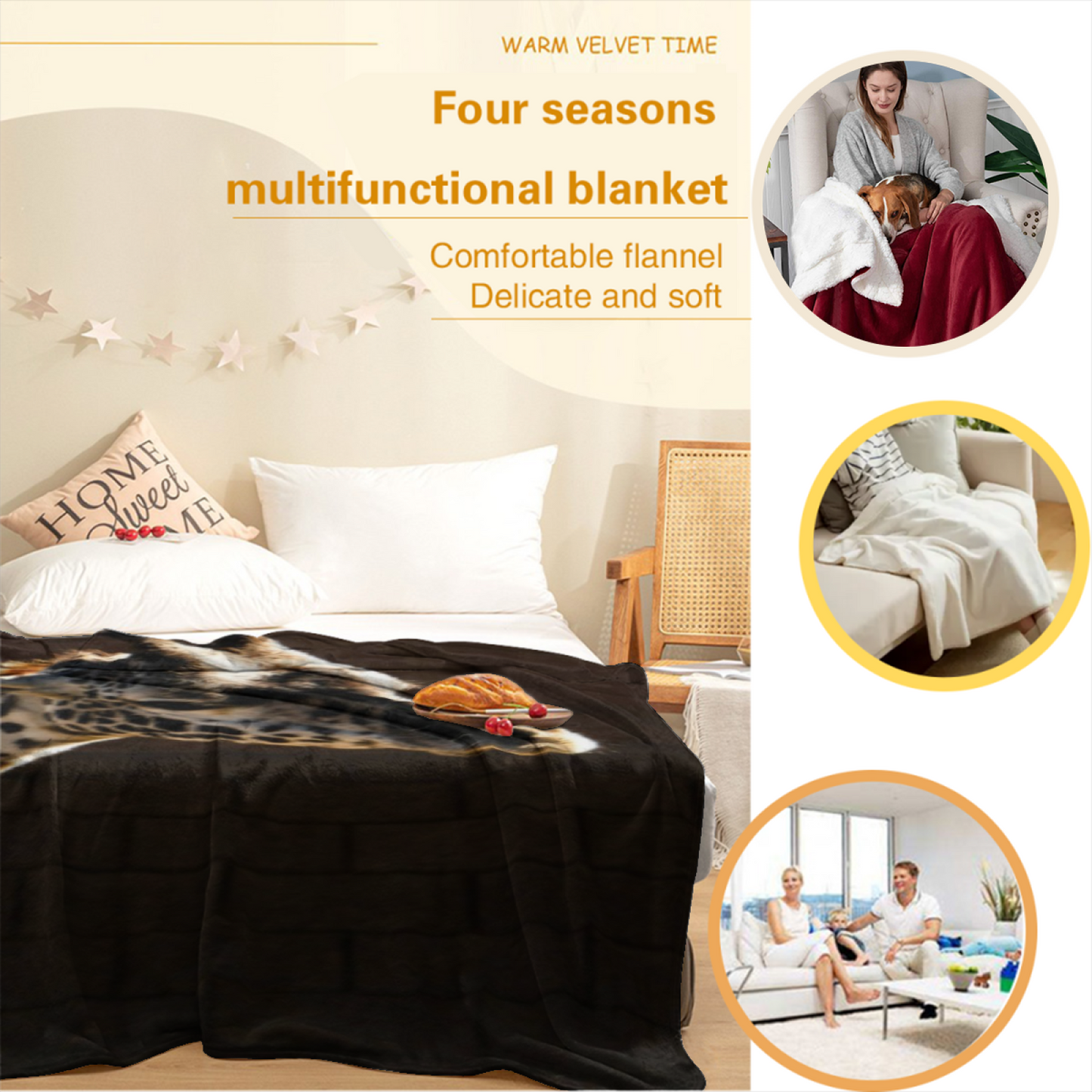 Contemporary Graphic Pattern Throw Blanket ¨C Stylish Modern Cozy Home Blanket