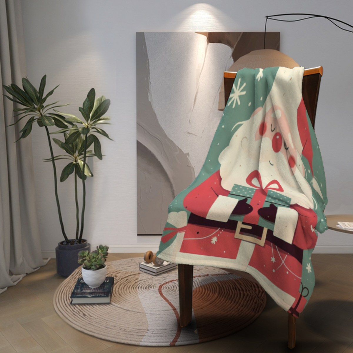 Mossy & Mosaic Playful Graphic All-Season Flannel Blanket