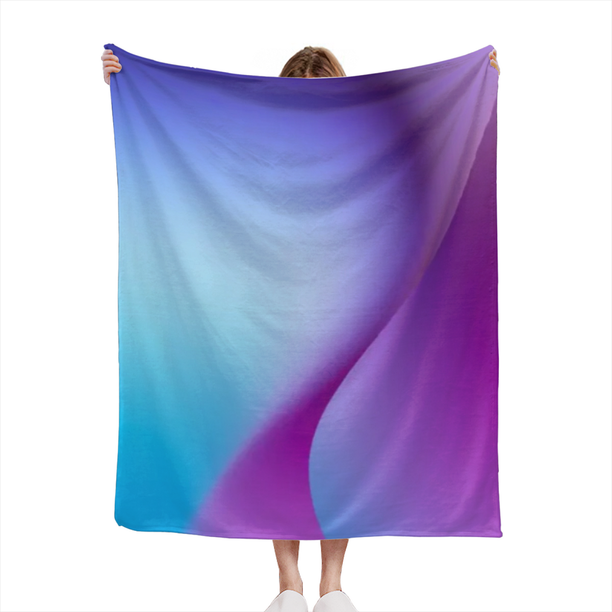 Electric Valley Muted Sage Art Flannel Throw Blanket