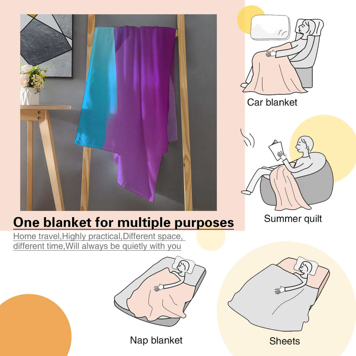 Electric Valley Muted Sage Art Flannel Throw Blanket