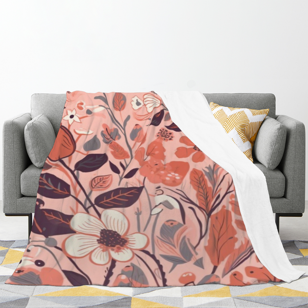 Zephyr Mosaic Eclectic Pattern Soft Flannel Blanket