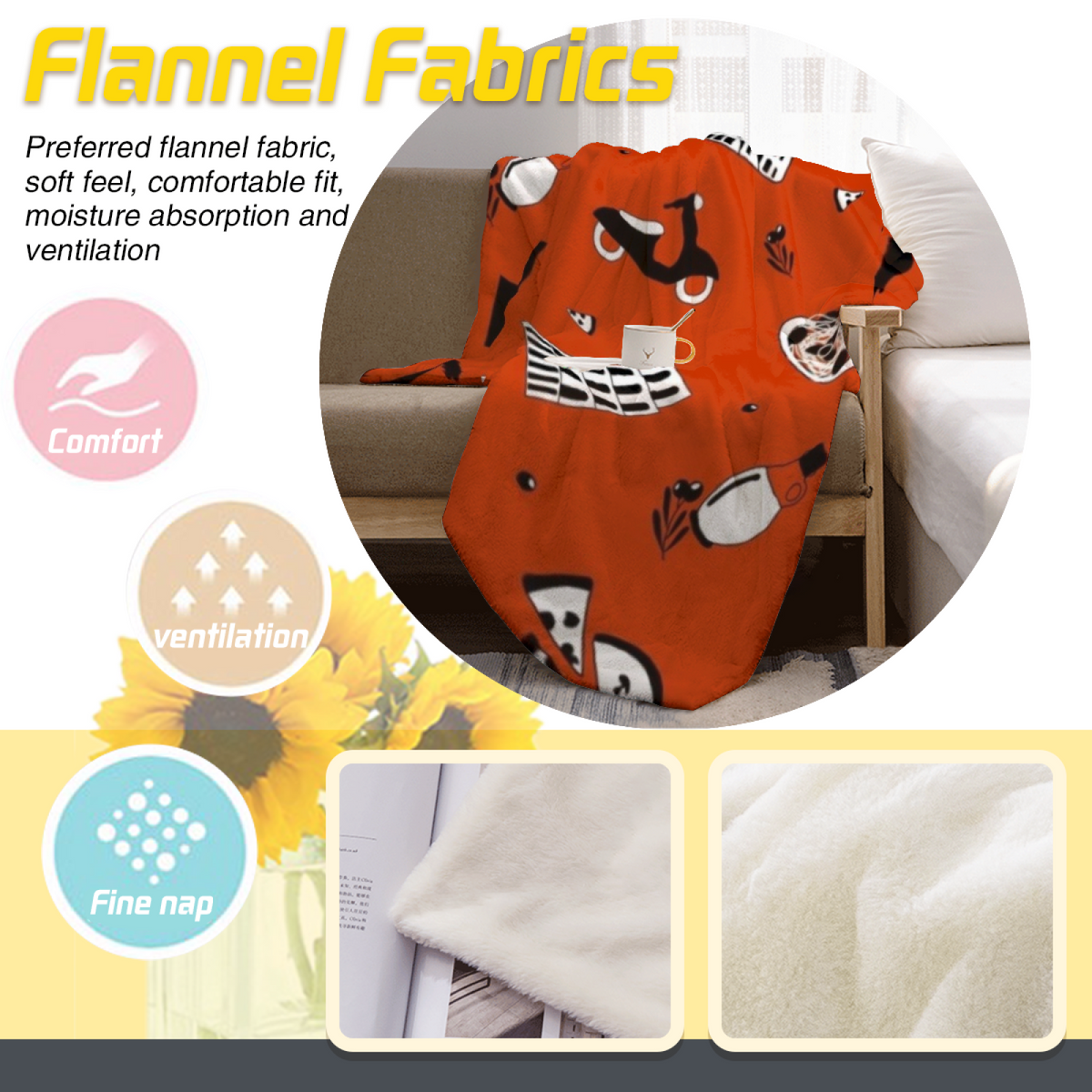 Lagoon Drift Artistic Pattern Lightweight Flannel Throw