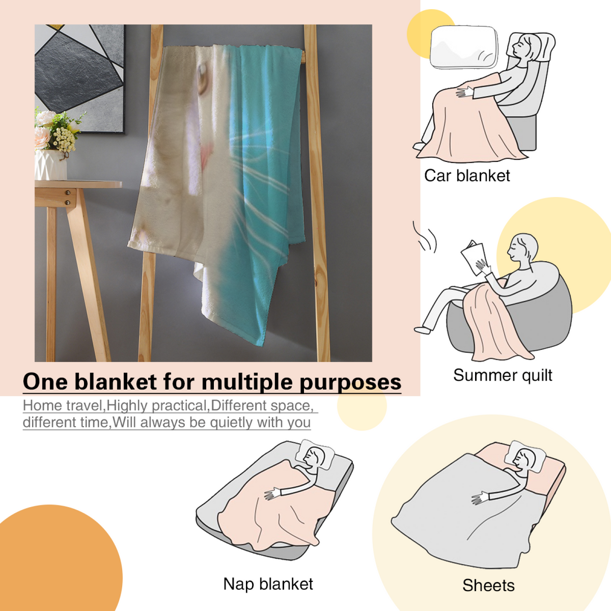 Rustic & Lantern Playful Graphic All-Season Flannel Blanket