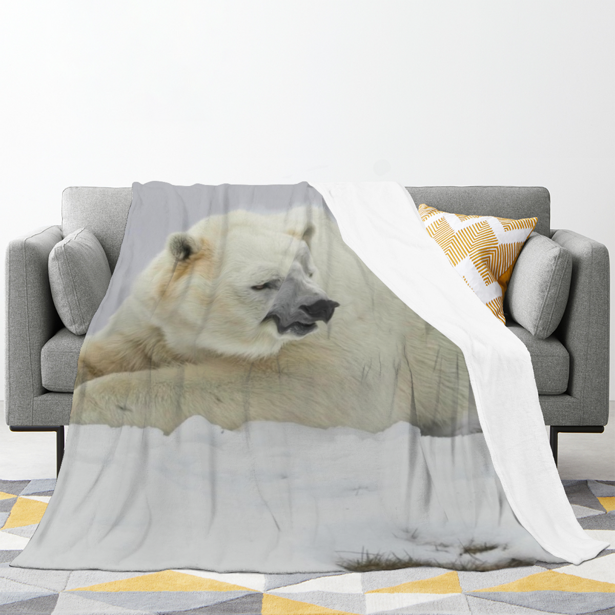 Ember Trail Soft Neutral Art Lightweight Flannel Throw