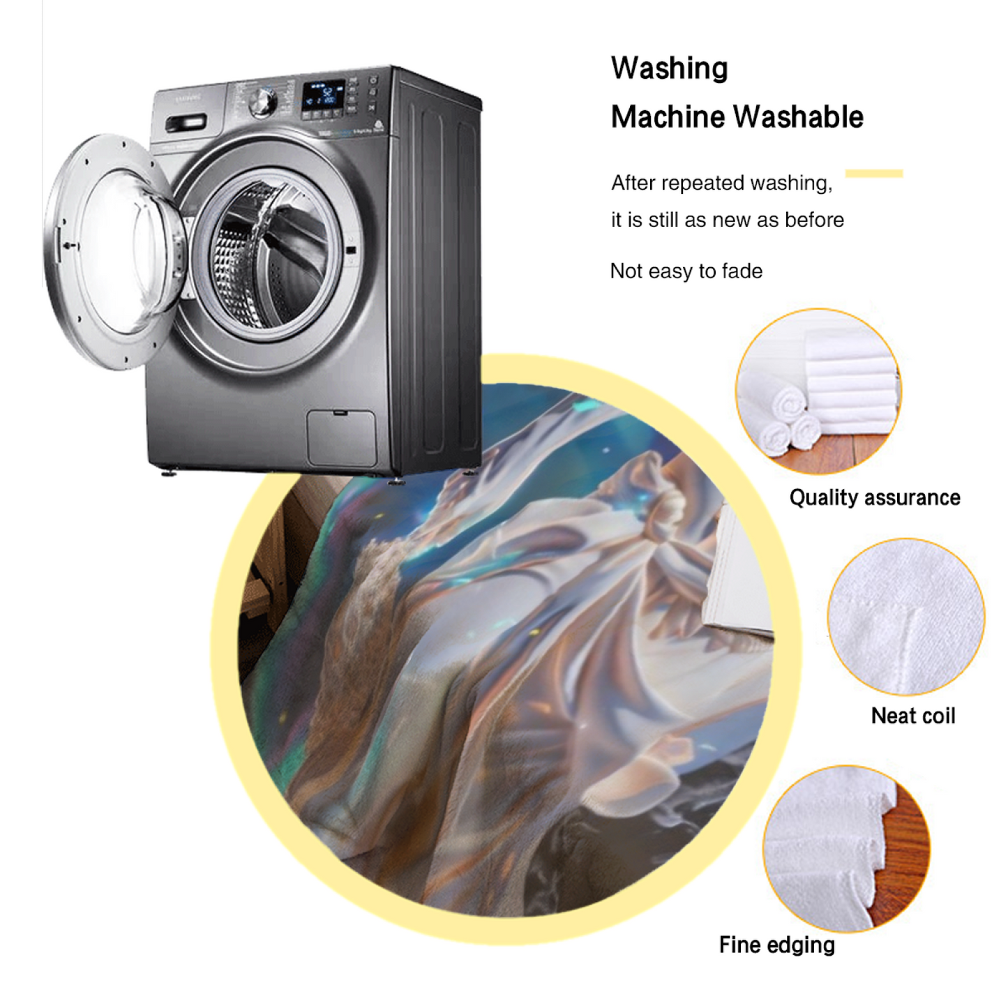 Digital Marble Statue Flannel Throw Blanket ¨C Futuristic Classical Art Design