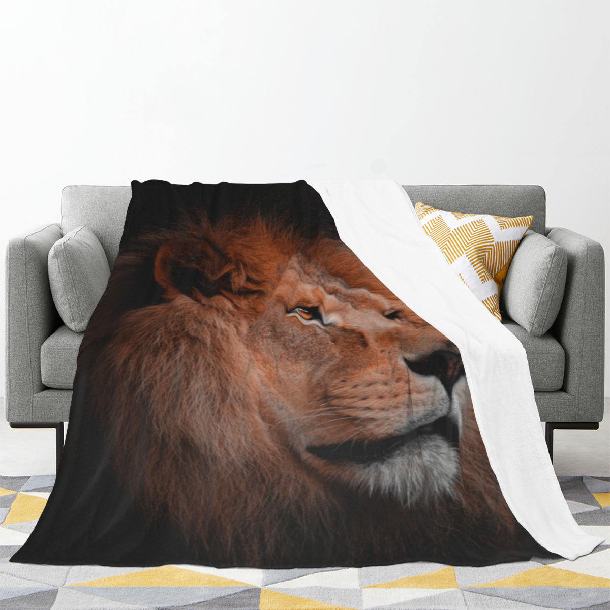 Oceanic Sanctuary Inspired Flannel Sofa Throw ¨C Earthy Neutral Palette